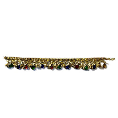 Raindrop Anklet Bell Bracelet – Silver or Brass Tone
