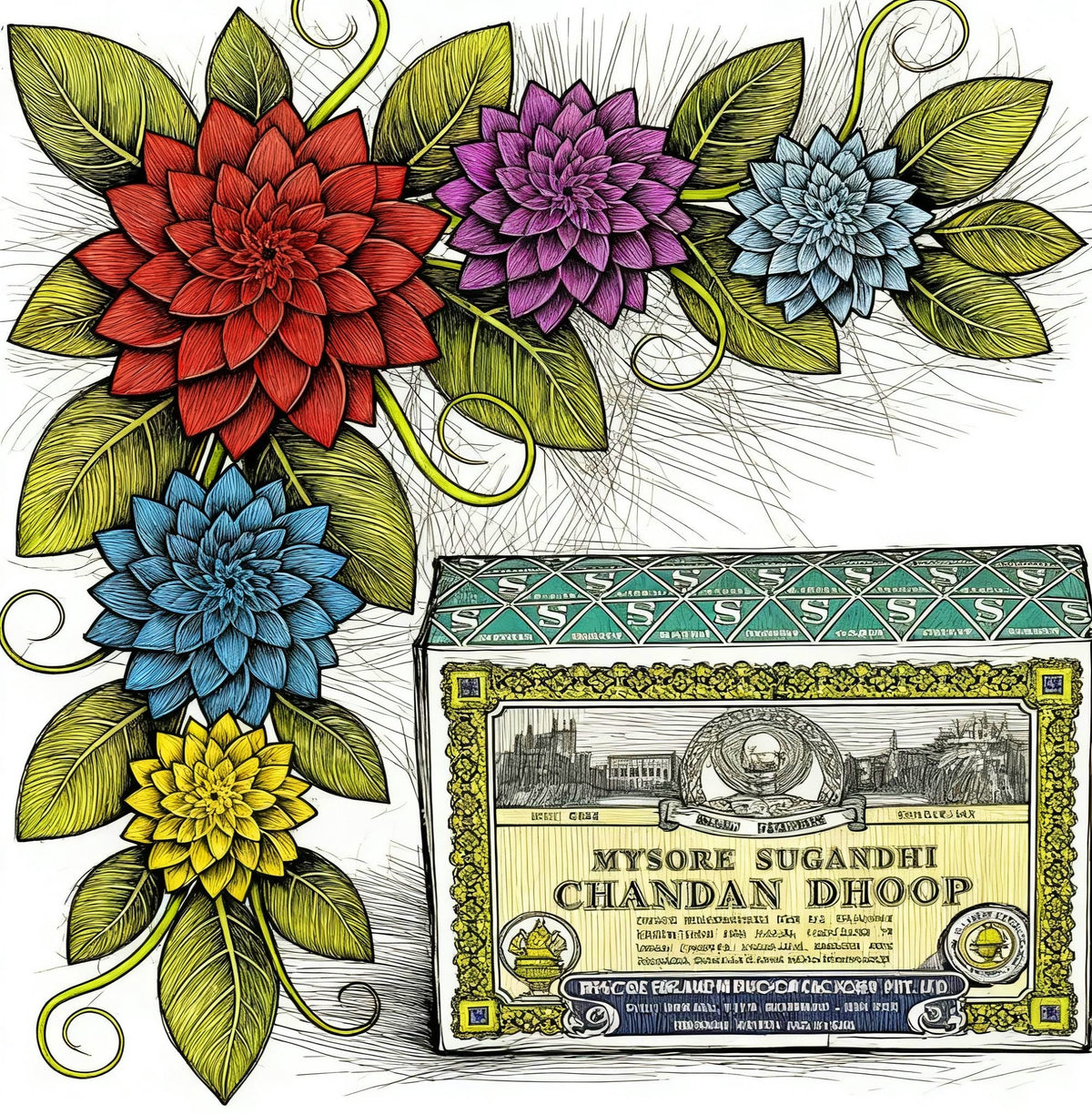 Chandan Dhoop – Sandalwood Stick Cones, Traditional Indian Incense