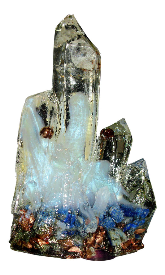 Orgone Crystal Cluster - Orgone Energy Generating Device
