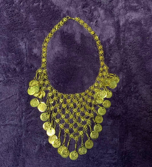 Coin Neckpiece #5– Brass Tone