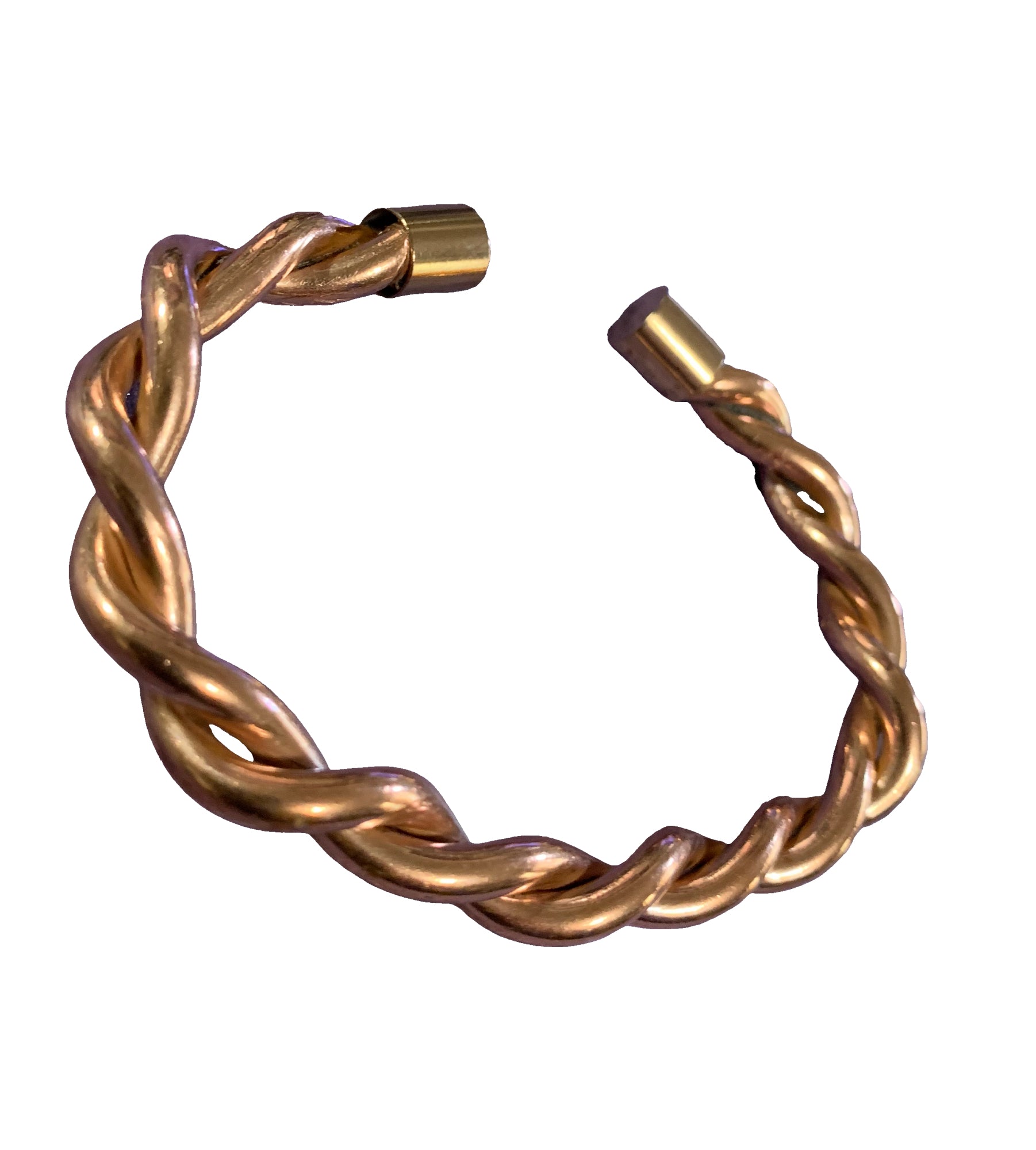 Solid Copper Cuff Bracelet - thick twist image 1