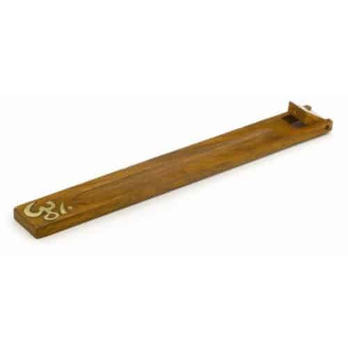 Flat Incense Burner - w/ OM brass inlay image 0