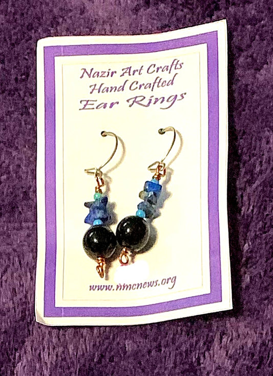 Earrings #2 - onyx spheres