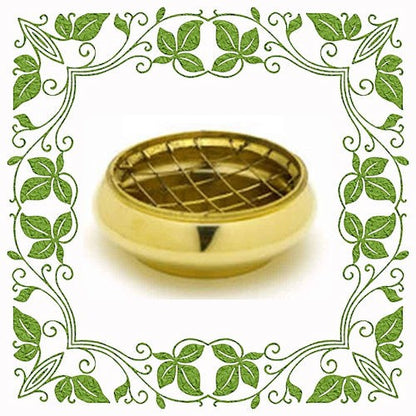 Small Brass Incense Burner With Screen image 0