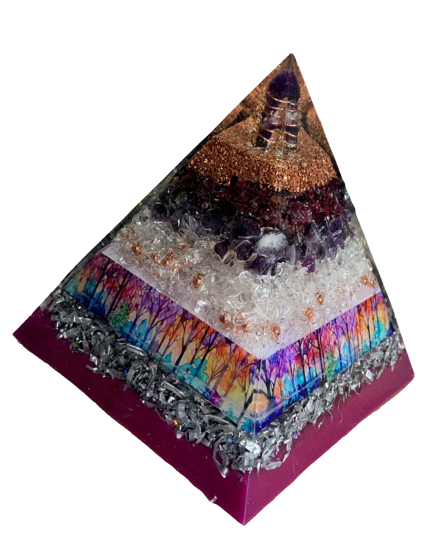The Sanctuary Orgone Energy Harmonizer Pyramid - almost 6" tall image 2
