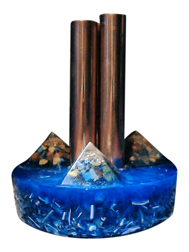 Orgone Pyramid Tower for Whole House EMF Protection - Orgone Energy Generating Device - 4" tall
