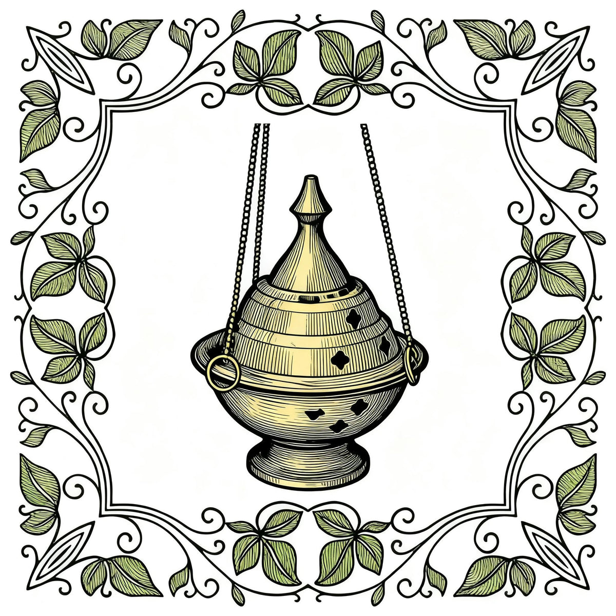 Brass Hanging Incense Censer