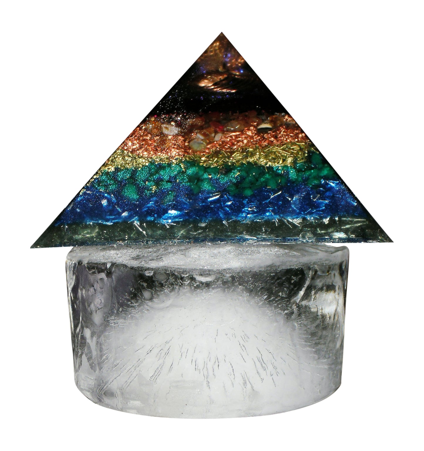 5 - World Peace Now Orgone Pyramid - large 3.5 inch base