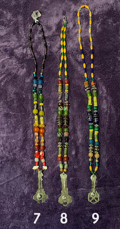 Key Beaded Neckpieces Set #3 | w/ African Trade Beads