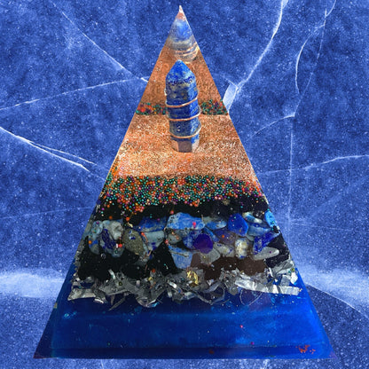Lapis Lazuli Harmonizer Pyramid - 4" tall