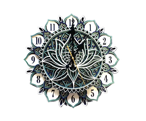 Tree of Life Mandala Clock - 11" Mandala Wall Hanging