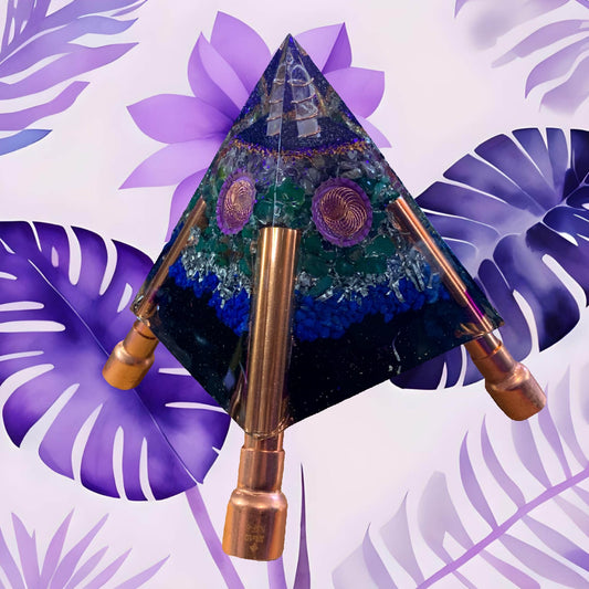 Purple Adjustable Orgone Pyramid #2 – up to 10 feet