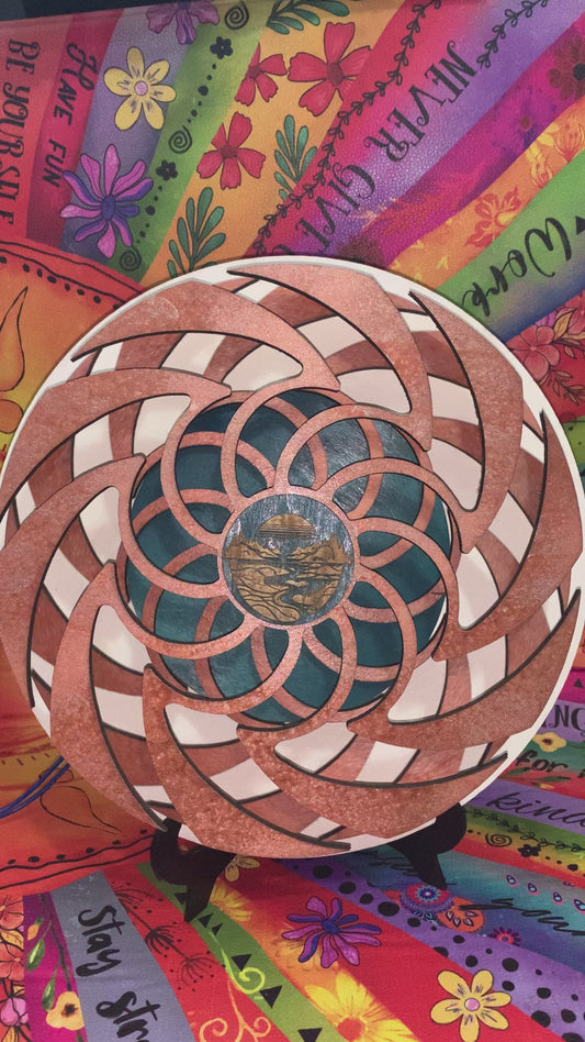 Sun Over River ~ Kinetic Tabletop Spinner