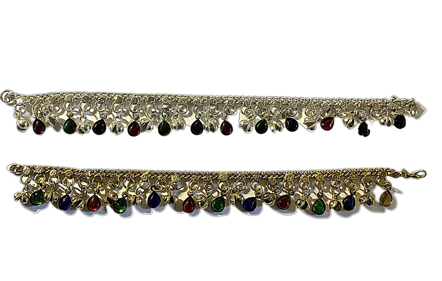 Raindrop Anklet Bell Bracelet – Silver or Brass Tone