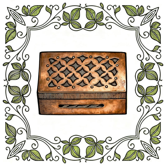 Large Wooden Box for Amber Resin