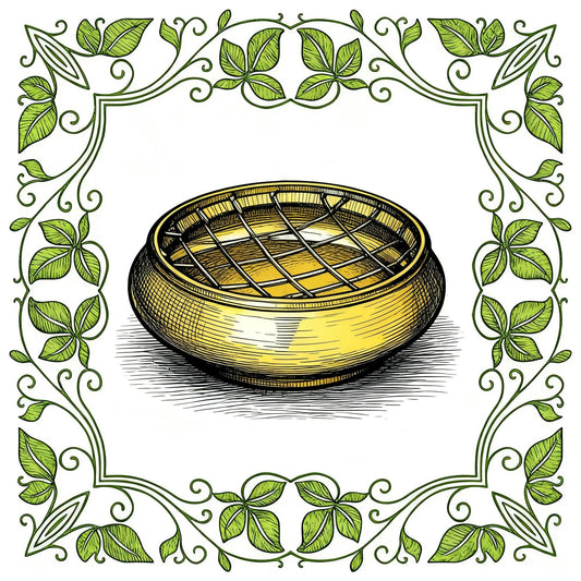 Small Brass Incense Burner With Screen