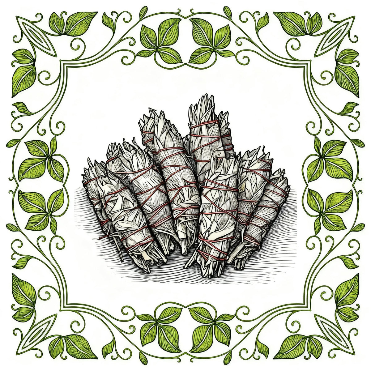 Bag of 6 Small Smudge Sticks - sage, yerba santa sage