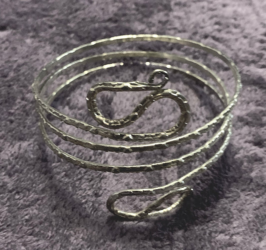Serpent Arm Band #4 – Silver Tone