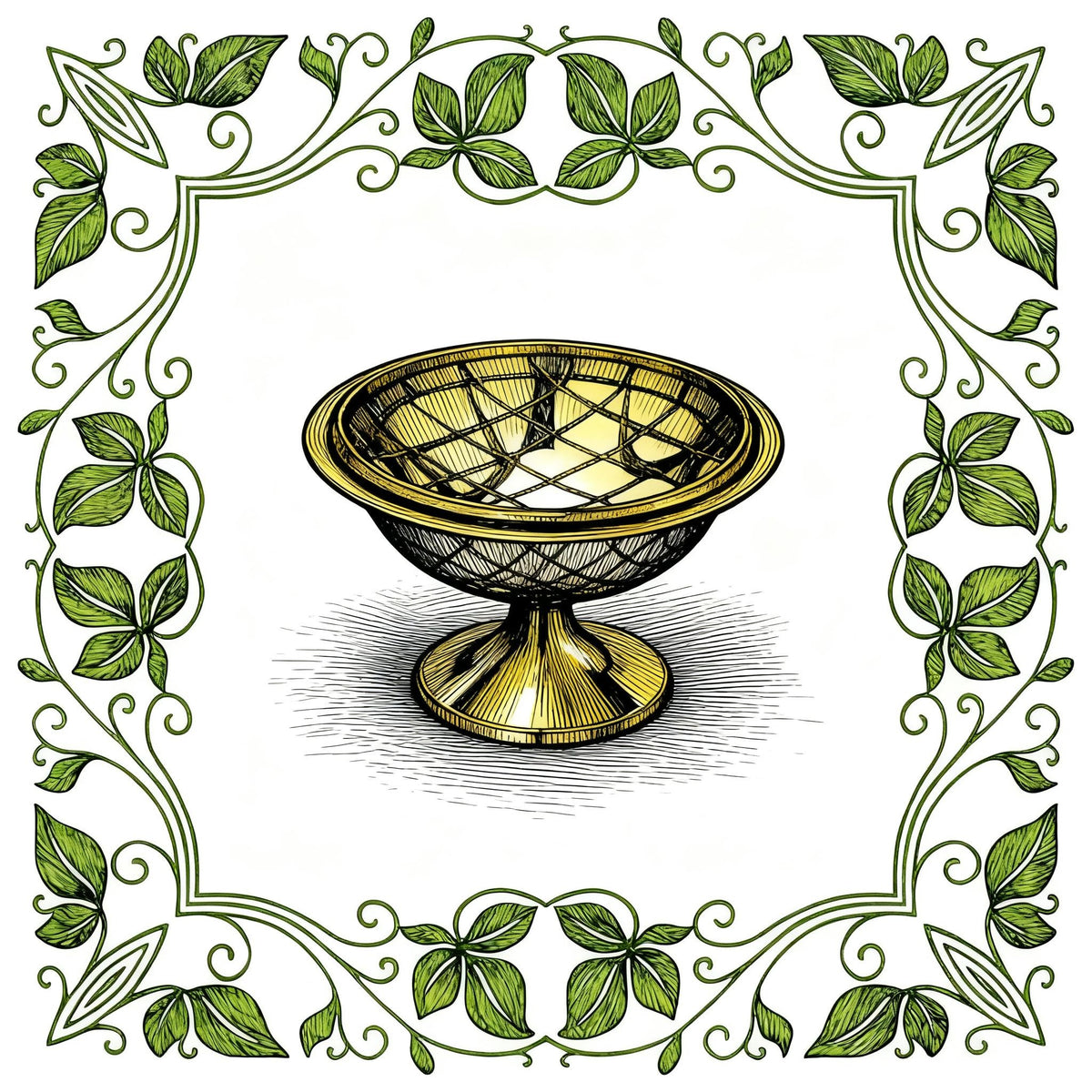 Brass Incense Burner with Stemmed Screen