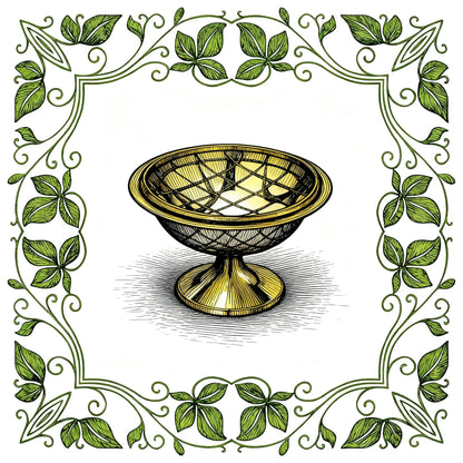 Brass Incense Burner with Stemmed Screen