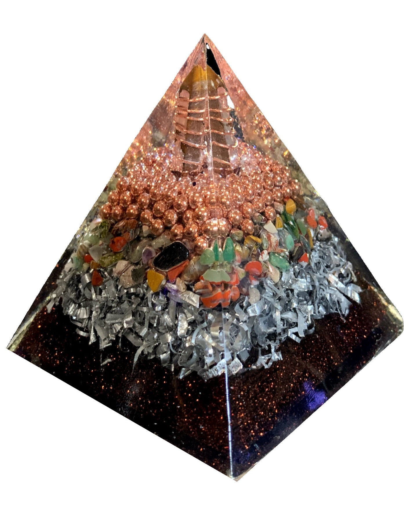 Tiger Eye Harmonizer Pyramid - 4" tall