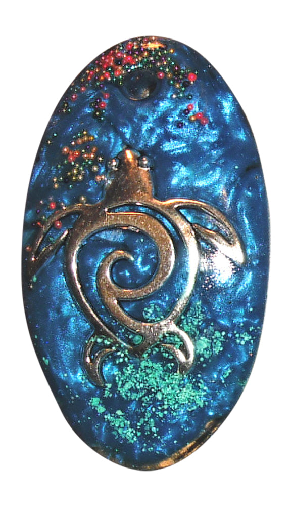 Sea Turtle Orgone Pendant – will power, endurance, long life